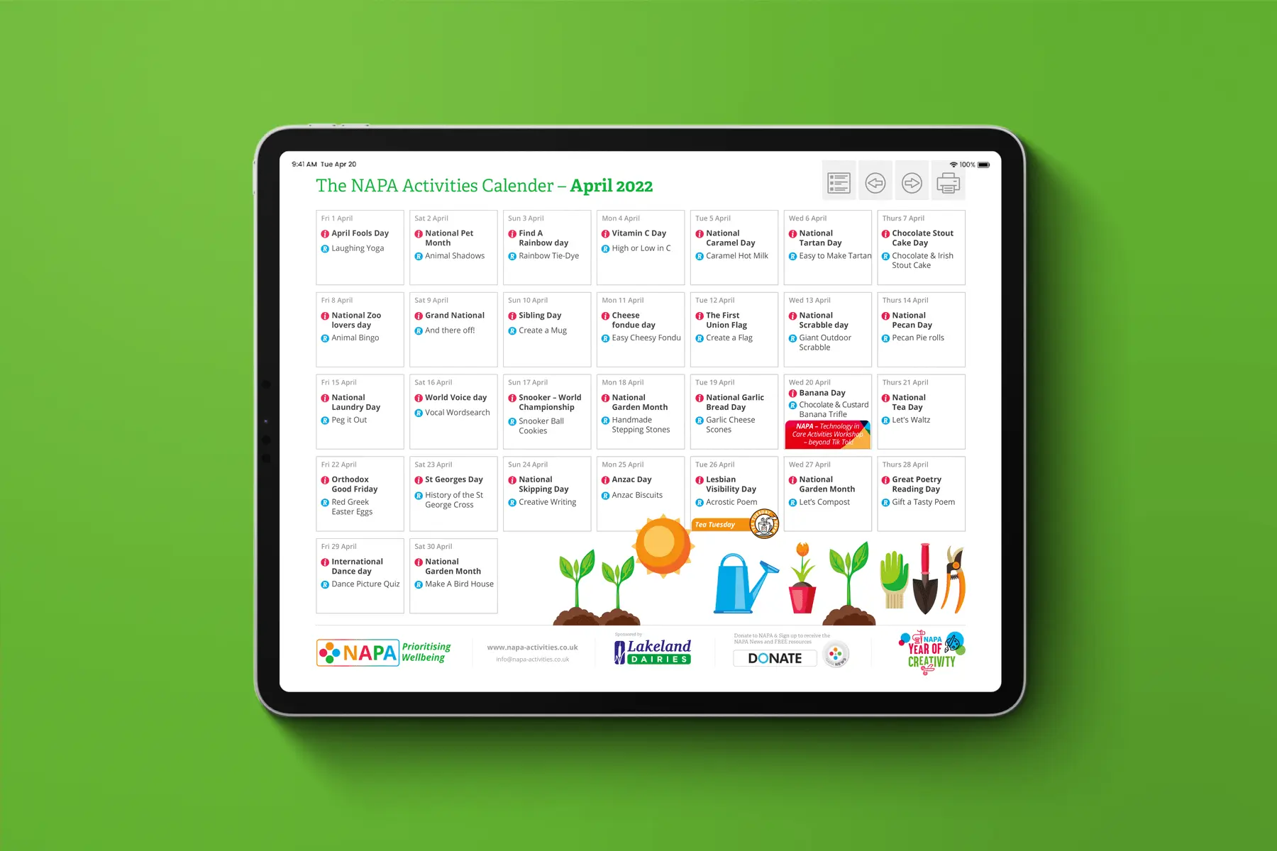 NAPA Rebranded Calendar